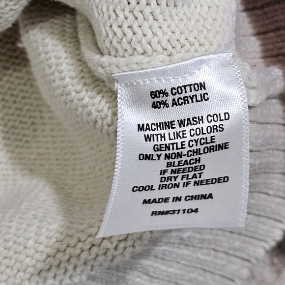 Crown & Ivy Women’s XXL Fair Isle Sweater Beige Pink Blue Coquette Preppy Rare - Picture 4 of 7